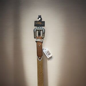 Youth  Western Brown Leather Belt  Girls Large 27" - 32"